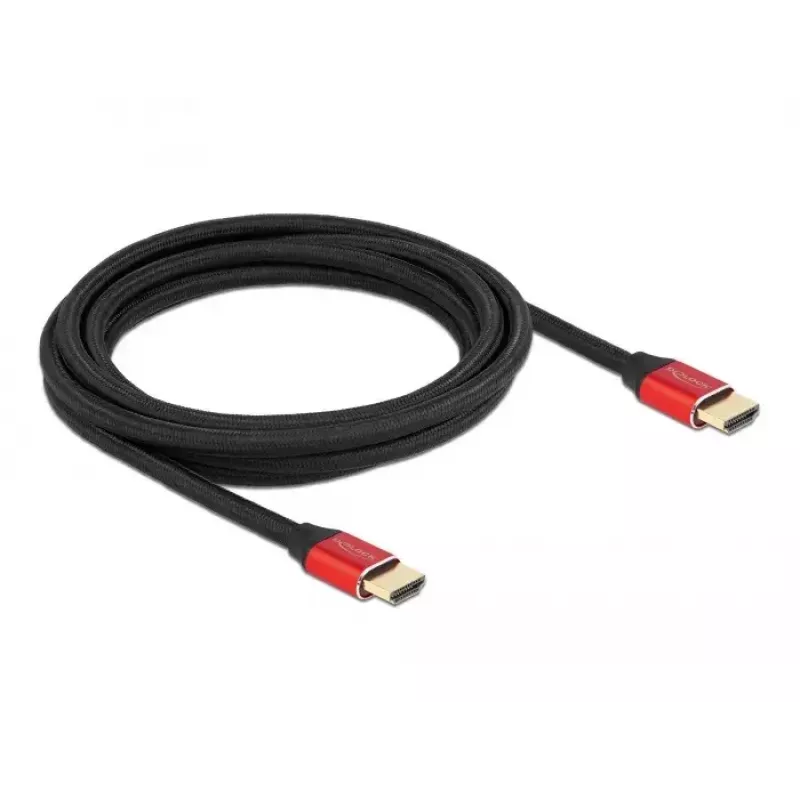 HDMI-kaabel DeLOCK ülikiire 48 Gbps 8K 60 Hz punane 3 m