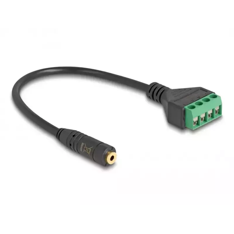 Audiokaabel DeLOCK 66294 0,2 m 2,5 mm emane terminali isasele must