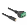 Audio kaabel DeLOCK 66295 0.2m 2.5mm Female Terminal Male Must roheline