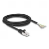DeLOCK-kaabel RJ50 isane avatud juhtmeotstega S/FTP 2 m must