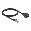 Võrgupikenduskaabel DeLOCK S/FTP RJ45 pistik RJ45 pesasse Cat.6A 1 m must 87001
