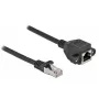 Võrgupikenduskaabel DeLOCK S/FTP RJ45 pistik RJ45 pesasse Cat.6A 1 m must 87001