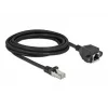 DeLOCK võrgupikenduskaabel 87003 Cat.6A 3m must