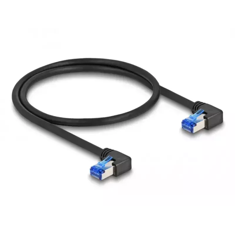 DeLOCK RJ45 võrgukaabel Cat.6A S/FTP nurga all 3 m must