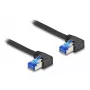 DeLOCK RJ45 võrgukaabel Cat.6A S/FTP nurga all 3 m must