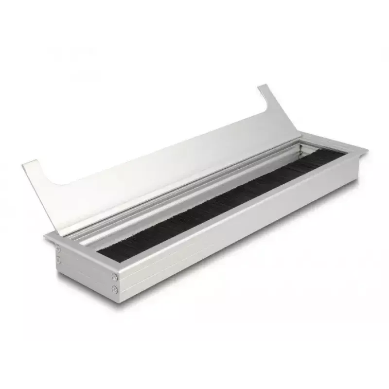 Kaabli läbiviik DELOCK 66863 lauale, hõbedane, 80×300×28 mm, 1 tk