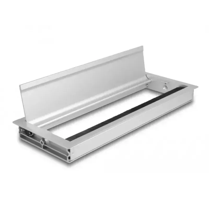Kaabliava DELOCK 66864 lauale, hõbedane, 120×300×28 mm