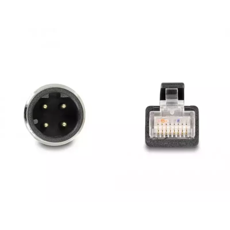 DeLOCK M12 adapterkaabel D-kodeeringuga 4 kontaktiga isane RJ45 isasele 50 cm