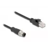 DeLOCK M12 adapterkaabel D-kodeeringuga 4 kontaktiga isane RJ45 isasele 50 cm
