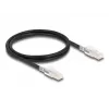 Võrgukaabel DELOCK 80255 Cat6a S/FTP (S-STP) RJ-45–RJ-45 Must 1 m
