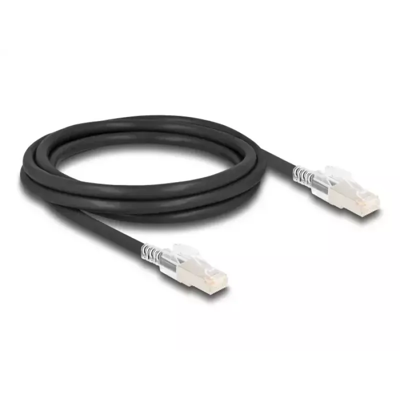 Võrgukaabel DELOCK 80256 Cat6a S/FTP (S-STP) RJ-45–RJ-45, 2 m, must
