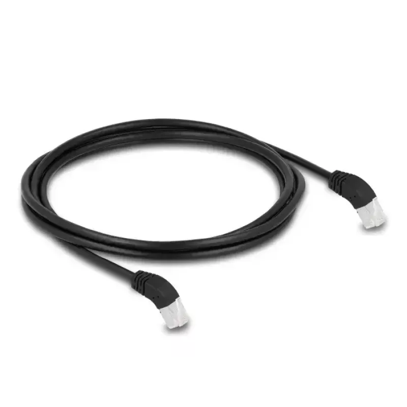 Võrgukaabel DeLOCK RJ45 Cat.6A 45° allapoole nurga all 2m must