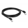 DeLOCK RJ45 võrgukaabel Cat.6A S/FTP 45° ülespoole kaldu 5 m must