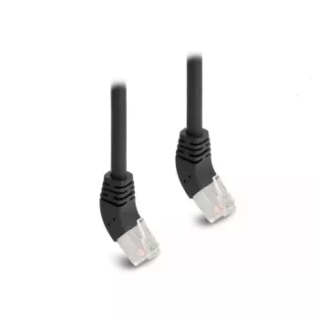 DeLOCK RJ45 võrgukaabel Cat.6A S/FTP 45° ülespoole kaldu 5 m must