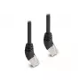 DeLOCK RJ45 võrgukaabel Cat.6A S/FTP 45° ülespoole kaldu 5 m must