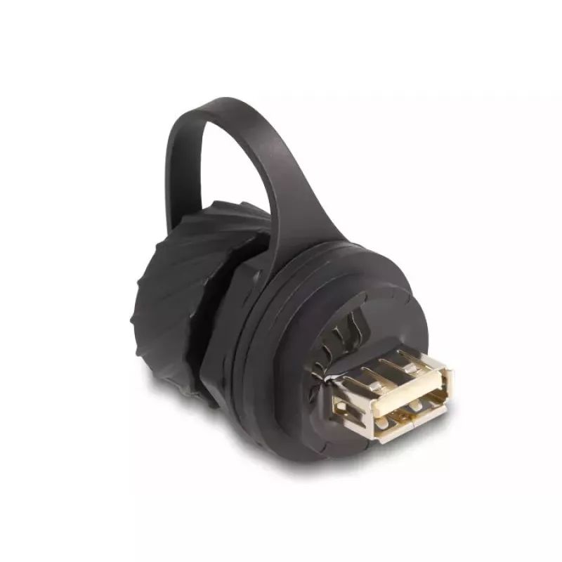 DeLOCK kaablipistik USB 2.0 tüüp-B-pesa tüüp-A emasele IP68 must