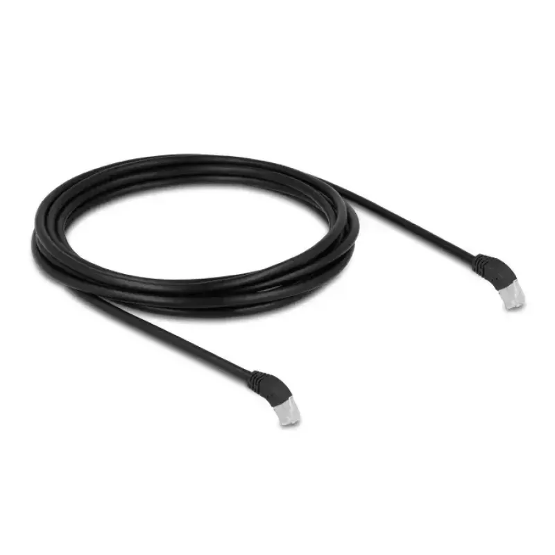 DeLOCK RJ45 võrgukaabel Cat.6A S/FTP 45° allapoole nurga all 3 m must