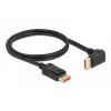 DisplayPort kaabel DeLOCK 8K 60 Hz 1 m sirge isane kuni isane 90° alla suunatud nurga all