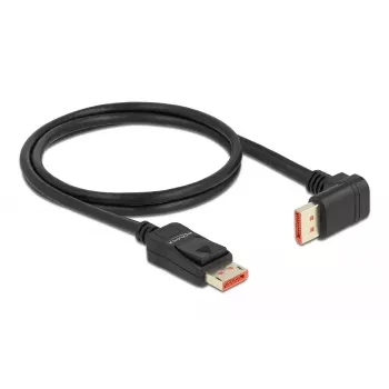DisplayPort kaabel DeLOCK 8K 60 Hz 1 m sirge isane kuni isane 90° alla suunatud nurga all
