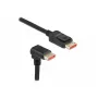 DisplayPort kaabel DeLOCK 8K 60 Hz 1 m sirge isane kuni isane 90° alla suunatud nurga all