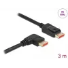 DisplayPort kaabel DeLOCK 8K 60 Hz 3 m isane sirge – isane 90° nurgaga