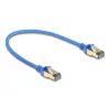 DeLOCK RJ45 võrgukaabel Cat.8.1 F/FTP õhuke 0,3 m sinine 40000 Mbit/s