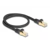Võrgukaabel DeLOCK RJ45 80316 pistik pistikule Cat.6A 0,5 m must
