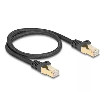 Võrgukaabel DeLOCK RJ45 80316 pistik pistikule Cat.6A 0,5 m must
