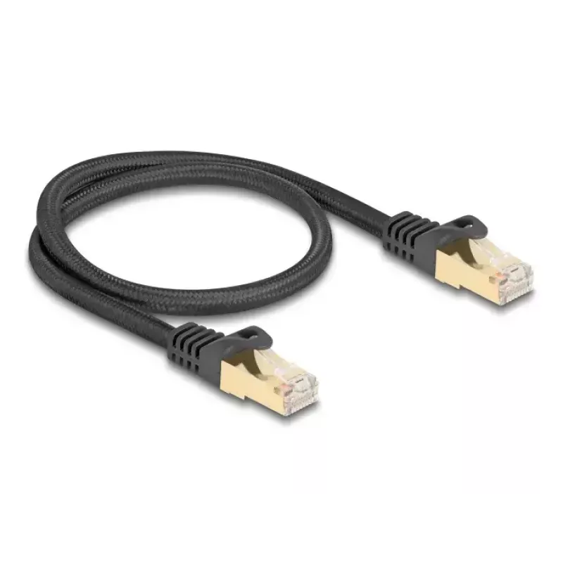 Võrgukaabel DeLOCK RJ45 80316 pistik pistikule Cat.6A 0,5 m must