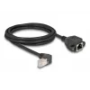DeLOCK võrgupikenduskaabel S/FTP RJ45 90° nurgaga RJ45 Cat.6A 2 m must