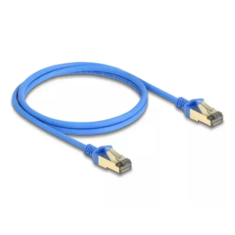 DeLOCK RJ45 võrgukaabel Cat.8.1 F/FTP õhuke 1 m sinine