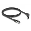 Võrgukaabel DeLOCK RJ45 Cat.8.1 90° ülespoole nurga all / sirge 5 m must