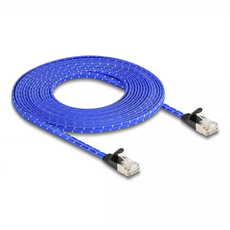 Võrgukaabel DeLOCK RJ45 Lame Cat.6A 5m Sinine