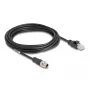 Võrgukaabel DeLOCK M12 Kaabel X-koodiga 8 kontaktiga isane RJ45 isasele Cat5e 5 m Must