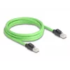 Võrgukaabel DeLOCK 80890 RJ-45 Cat6a 2m Must Roheline