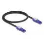 Võrgukaabel DeLOCK 80925 RJ-45 Cat6 0.5m Must Violetne