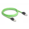 DeLOCK RJ45 Cat.6A võrgukaabel pistik-pistik 1m Roheline