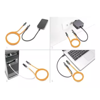 Võrgukaabel DeLOCK RJ45 USB USB-C Cat.6A 7,5 m oranž