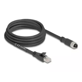 Võrgukaabel DeLOCK 80591 M12 - RJ-45 Cat5e 3m Must