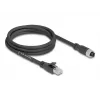 Võrgukaabel DeLOCK 80590 M12 to RJ-45 Cat5e 2 m Must