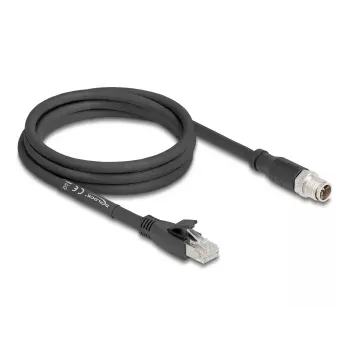 Võrgukaabel DeLOCK 80579 M12 to RJ-45 Cat5e 2 m Must