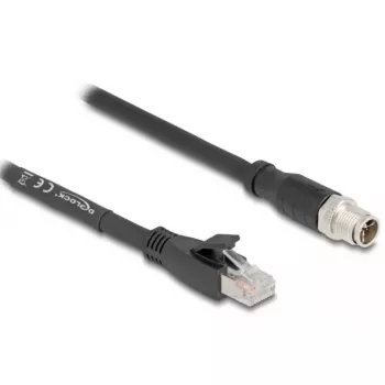 Võrgukaabel DeLOCK 80579 M12 to RJ-45 Cat5e 2 m Must