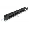 Kaablihalduspaneel DELOCK 19 tolli 1U metall, 2 ava, must