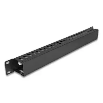 Kaablihalduspaneel DELOCK 19 tolli 1U metall, 2 ava, must