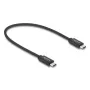 DELOCK koaksiaalne USB-C – USB-C kaabel USB4 Gen 3x2 40 Gbps USB PD 3.1 240 W 0,5 m