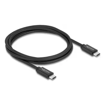 DELOCK USB4 Gen 3x2 Koaksiaalne USB-C–USB-C kaabel 40 Gbps PD 3.1 240 W 2 m