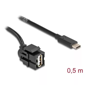 DeLOCK USB-kaabel 0,5 m USB 2.0 USB A USB C 88056