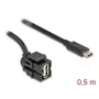 DeLOCK USB-kaabel 0,5 m USB 2.0 USB A USB C 88056