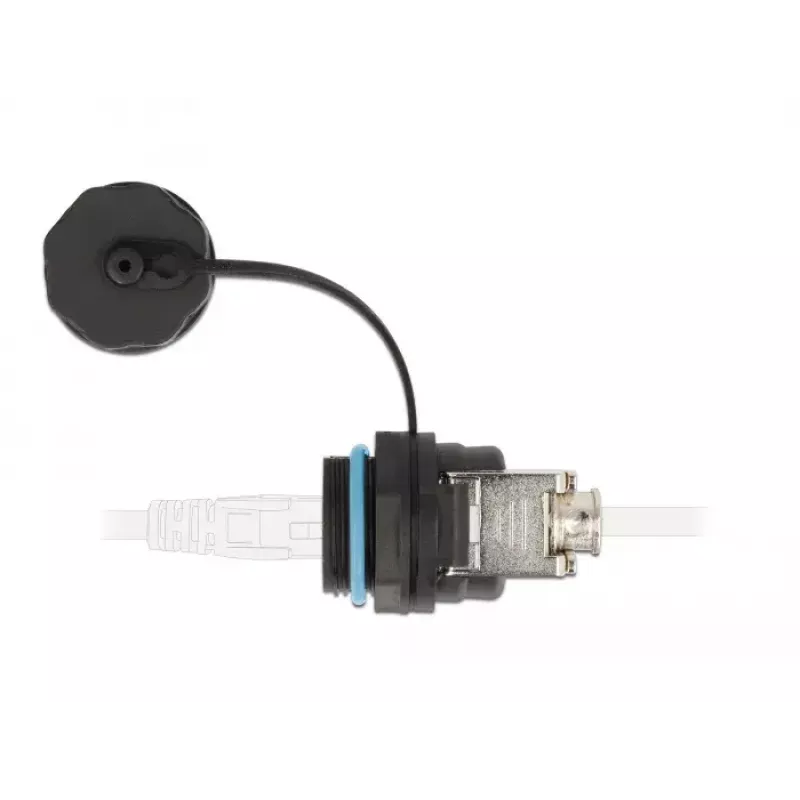 DELOCK juhtmepistik RJ45 Cat.6A LSA sirge must 29×43×29 mm