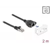 DeLOCK võrgukaabel 87112 2m Cat6a S/FTP RJ-45 Must Valge